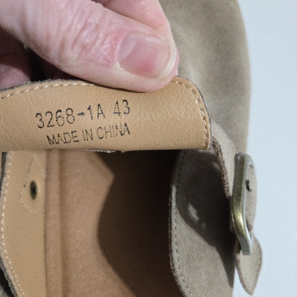 Tan Suede Slip-On Clogs - Picture 4 of 4